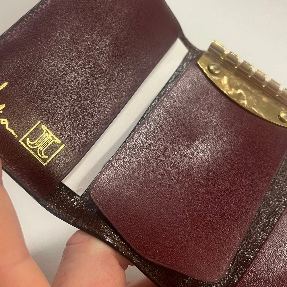 Julian Burgundy Croc Embossed Patent Leather 6 Key Holder